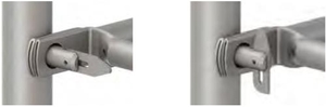 Tilt pin for quick and safe installation of the guardrail Tobler AG